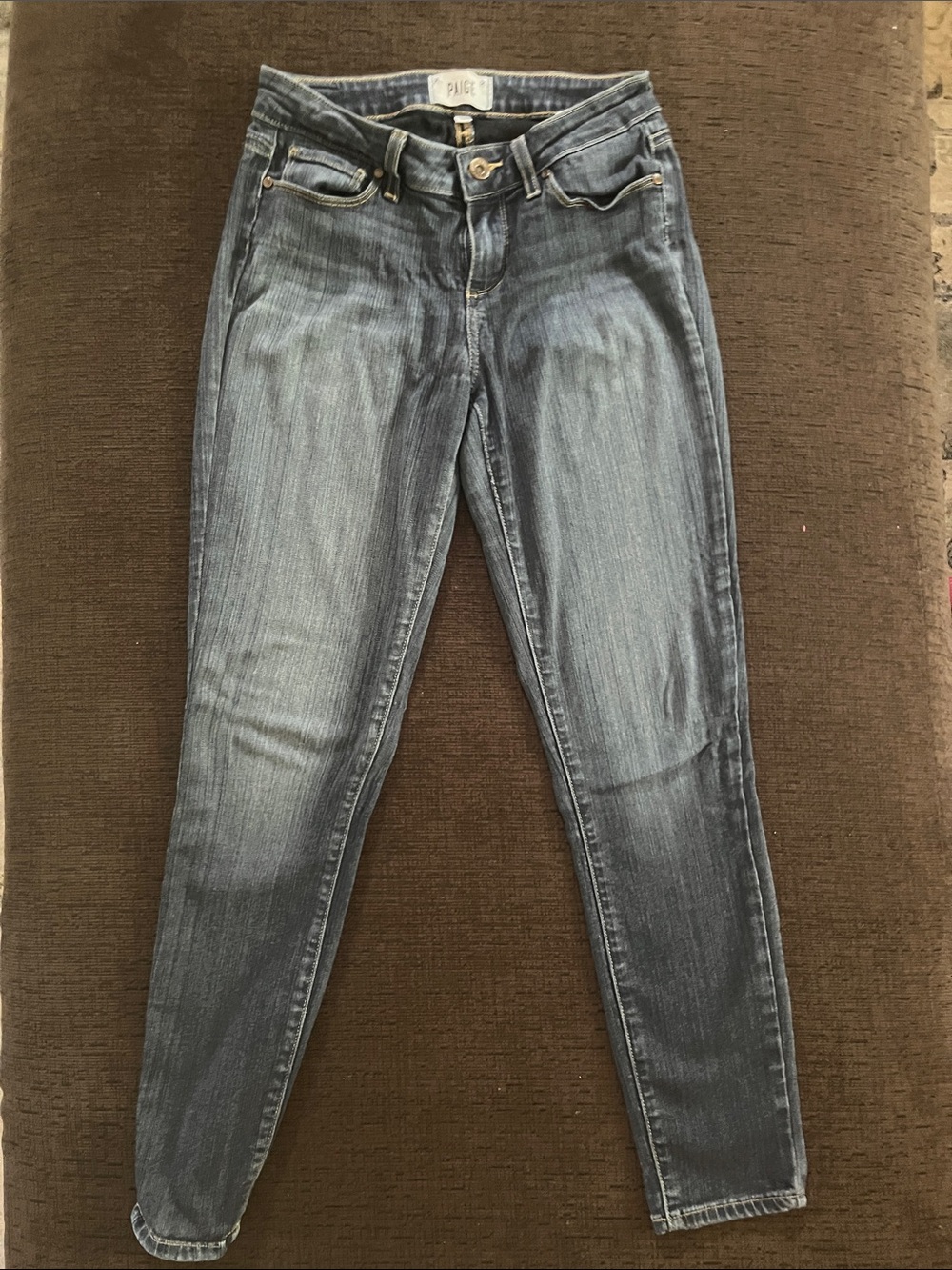 PAIGE Skinny Jeans in Medium Blue Wash